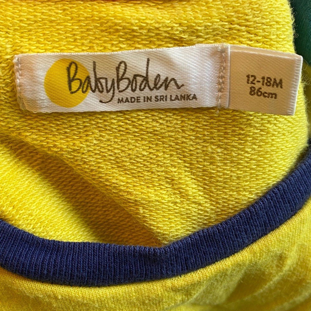 Baby Boden Yellow and Blue Puffin Long Sleeve Tee - Picture 2 of 2